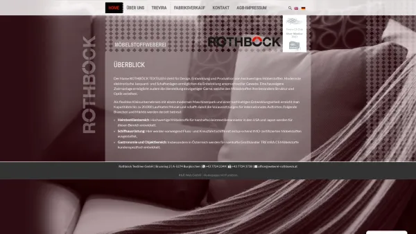 Website Screenshot: Manfred Teppich und Möbelstoffweberei Rothböck - ROTHBÖCK TEXTILIEN - Ihre Weberei im Bezirk Braunau in OÖ - Date: 2023-06-15 16:02:34