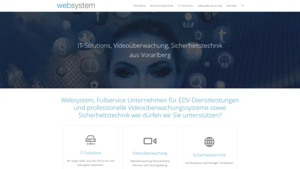 Website Screenshot: Websystem Software & Consulting - Webdesign - EDV-Dienstleistungen - Videoüberwachung aus Vorarlberg - Date: 2023-06-15 16:02:34