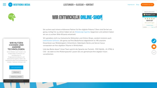 Website Screenshot: Webtronix Websolutions - Wir entwickeln: Individualsoftware, Websites & Webapplikationen - Date: 2023-06-26 10:24:40