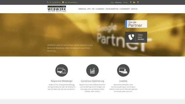 Website Screenshot: Webwerk Online-Solutions GmbH - WEBWERK Online-Solutions - Kärnten Österreich - Date: 2023-06-15 16:02:34