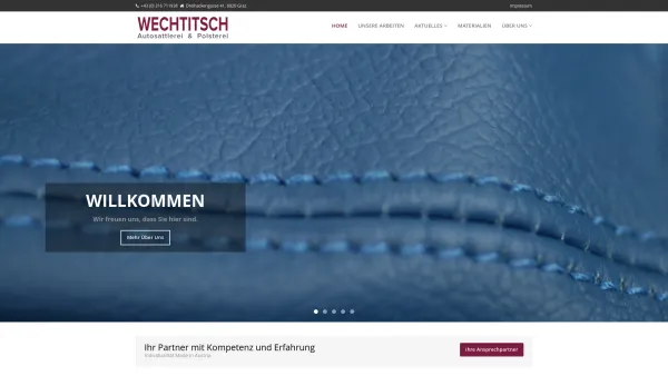 Website Screenshot: Autosattlerei Wechtitsch - Autosattlerei, Polsterei - reparieren, erneuern, Wechtitsch - Date: 2023-06-26 10:24:40