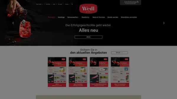 Website Screenshot: Wedl & Hofmann Ges.m.b.H. - Wedl – Partner der Hotellerie und Gastronomie - Date: 2023-06-26 10:24:40