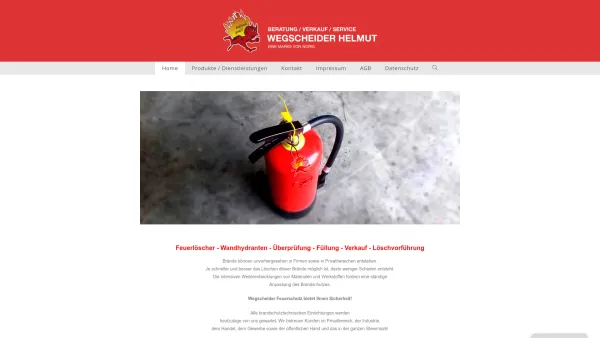 Website Screenshot: Arbeitskleidung-Arbeitsschutz-Feuerlöscher-Wegscheider Helmut GmbH teuflisch gut - Wegscheider Feuerschutz - Date: 2023-06-26 10:24:40