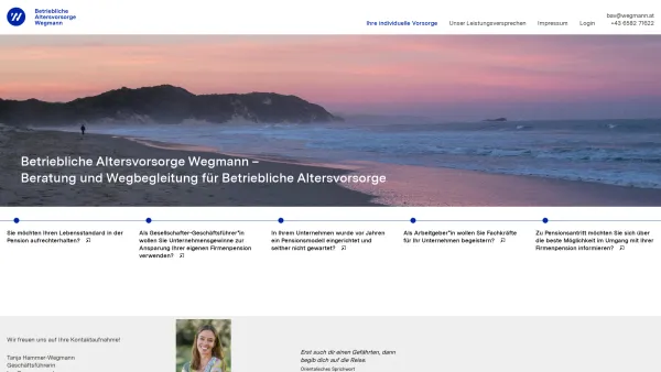 Website Screenshot: Betriebliche Altersvorsorge Wegmann GmbH - Betriebliche Altersvorsorge Wegmann GmbH - Date: 2023-06-26 10:26:50
