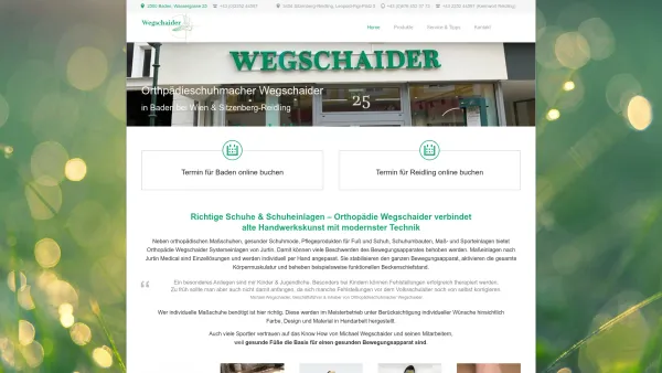Website Screenshot: Karl Orthopädie Wegschaider - Home - Orthopädieschuhmacher Wegschaider - Date: 2023-06-26 10:24:40