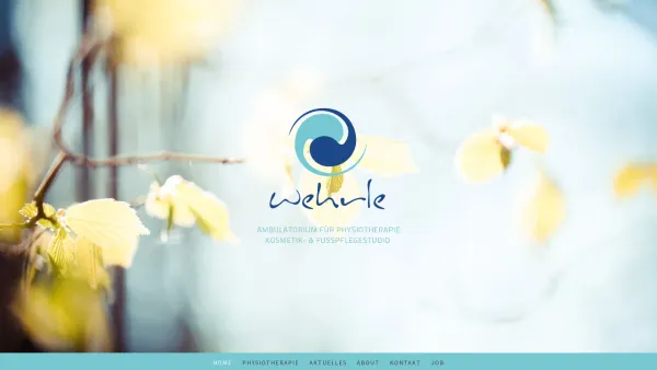 Website Screenshot: Unbenanntes Dokument - Home - Wehrle Hallein Physiotherapie | Kosmetikstudio | Fusspflege - Date: 2023-06-26 10:24:43
