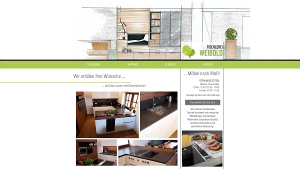Website Screenshot: Johann Tischlerei Weibold Wippenham Innviertel. Ihr Tischler Profi Sachen Holz! Maßanfertigungen. Wir fertigen Küche Schlafzimmer - Tischlerei Weibold - Möbel nach Maß aus dem Innviertel - Date: 2023-06-26 10:24:43