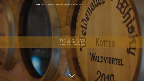 Website Screenshot: Destillerie Weidenauer Frucht und Getreidewerkstatt - DESTILLERIE WEIDENAUER - Frucht- & Getreidewerkstatt - Date: 2023-06-26 10:24:43