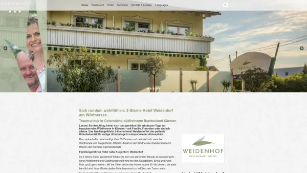Website Screenshot: Austria Classic Hotel Weidenhof - 3-Sterne Hotel und Hauben Restaurant am Wörthersee - Date: 2023-06-15 16:02:34