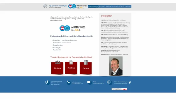 Website Screenshot: Weidinger Energiesysteme Passivhäuser fürs Leben Startseite - Sachverständiger Johann Weidinger - Date: 2023-06-26 10:24:43