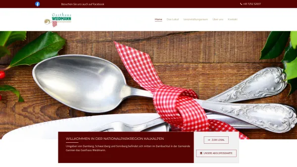 Website Screenshot: Gasthaus Weidmann - Eva Weidmann für Ihren Genuss in Garsten - Date: 2023-06-15 16:02:34