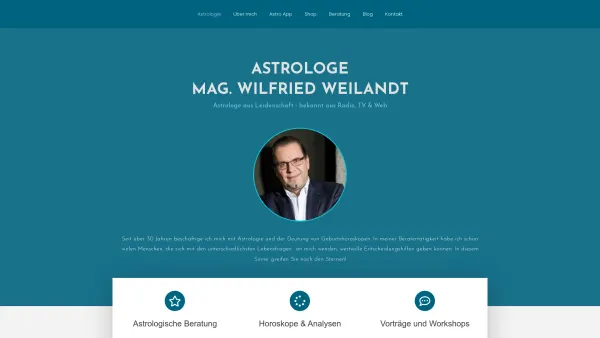 Website Screenshot: Mag Wilfried Weilandt - Astrologe Wilfried Weilandt | Horoskope & Onlineshop - Date: 2023-06-26 10:24:43