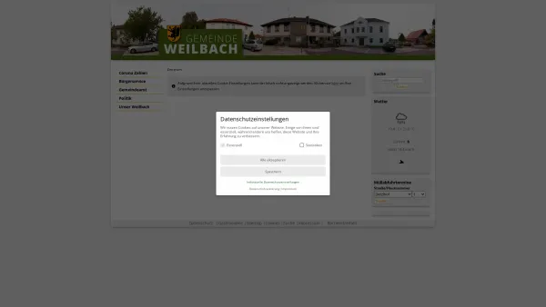 Website Screenshot: Gemeindeamt IIIIII Gemeinde Weilbach A-4984 Weilbach IIIIII - Weilbach - GEM2GO WEB - Zentrum - Date: 2023-06-26 10:24:43