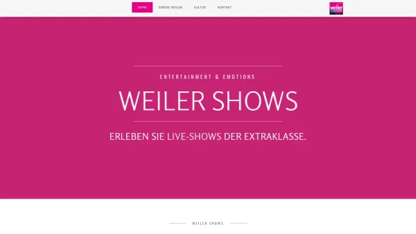 Website Screenshot: Weiler Shows Edith Weiler OEG - Weiler Shows – Events & Veranstaltungen - Date: 2023-06-15 16:02:34