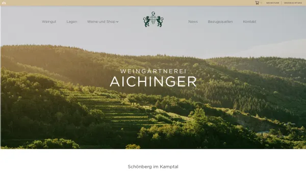 Website Screenshot: Weingärtnerei Aichinger Schönberg/Kamp - Weingärtnerei Aichinger | Österreich | Kamptal | Schönberg - Date: 2023-06-26 10:24:43