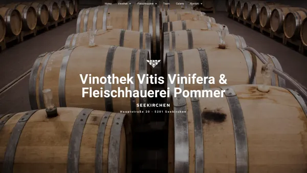 Website Screenshot: Pommer Vinothek Vitis Vinifera - Wein Pommer – Fleischhauerei & Vinothek - Date: 2023-06-26 10:24:43
