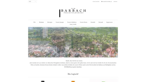 Website Screenshot: Barbach - Weinbau & Heurigen Barbach Perchtoldsdorf - Date: 2023-06-14 10:46:11