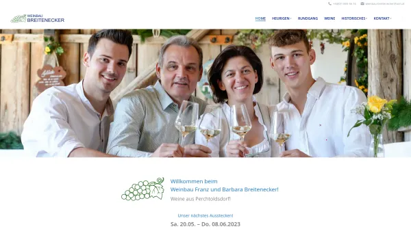 Website Screenshot: Weinbau Breitenecker - Weinbau Breitenecker – Perchtoldsdorf - Date: 2023-06-15 16:02:34