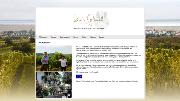 Website Screenshot: Weingut Buschenschank Weinbauernhaus Gabriel Rudel - Willkommen - Weinbauernhaus Karin Gabriel - Date: 2023-06-26 10:24:43