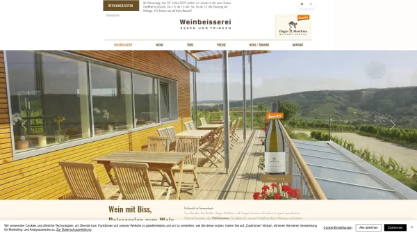 Website Screenshot: Weinbeisserei Hager Matthias - Essen und Wein | Weinbeisserei | Mollands - Date: 2023-06-26 10:24:43