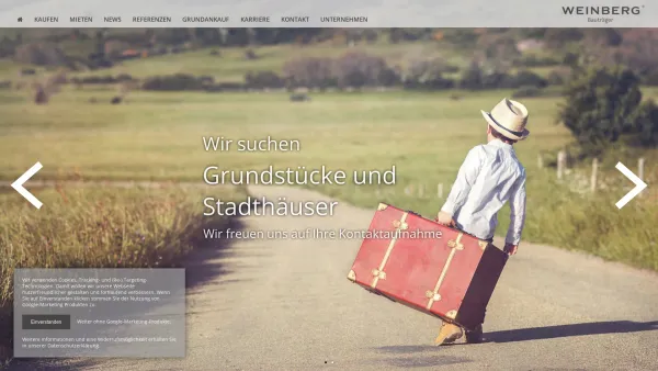 Website Screenshot: Weinberg Bauträger und Consulting GmbH - Weinberg Bauträger Immobilien in Innsbruck Tirol - Date: 2023-06-15 16:02:34