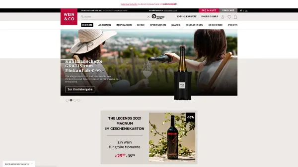 Website Screenshot: WEIN & CO Handelsges.m.b.H. - WEIN & CO » Wein, Spirituosen & Geschenke online kaufen - Date: 2023-06-15 16:02:34