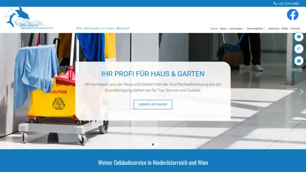 Website Screenshot: Weiner Gebäudeservice GmbH & Co KG - Weiner Gebäudeservice in Niederösterreich und Wien - Date: 2023-06-15 16:02:34