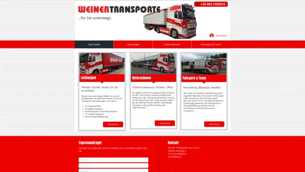 Website Screenshot: Weiner Gesellschaft m.b.H. - weinertrans.at - Date: 2023-06-26 10:24:43