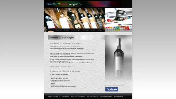 Website Screenshot: Etiketten & Druck Wagner e.U. - Weinetiketten - Etiketten & Druck Wagner Österreich - Date: 2023-06-26 10:24:43