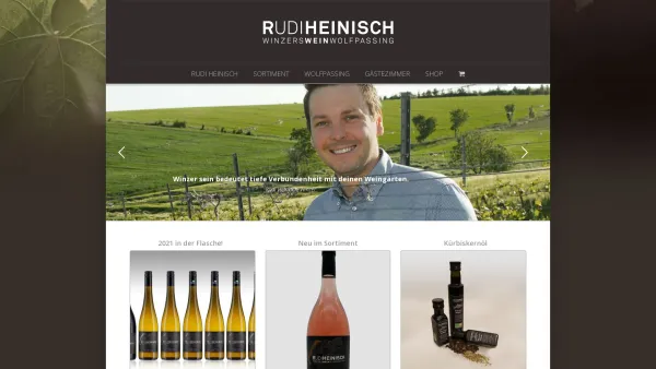 Website Screenshot: Rudolf Weingut Heinisch Wolfpassing Weinviertel - Rudi Heinisch - Weingut Heinisch - Qualitätsweine aus dem Weinviertel - Date: 2023-06-26 10:24:46