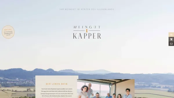 Website Screenshot: Weingut Kapper - Ihr Weingut im Herzen des Vulkanlands - Weingut Kapper : Weingut Kapper - Date: 2023-06-26 10:24:46