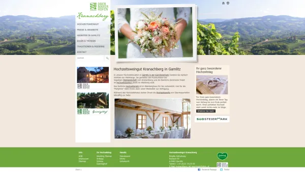 Website Screenshot: Hochzeitsweingut Kranachberg - Hochzeitsweingut Kranachberg / Weingut Kranachberg - Date: 2023-06-15 16:02:34