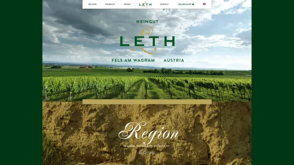 Website Screenshot: Weinkellerei Leth Gesellschaft Weingut Leth - Weingut Leth - Weingut Fels am Wagram, Austria : Weingut Leth - Date: 2023-06-26 10:24:46