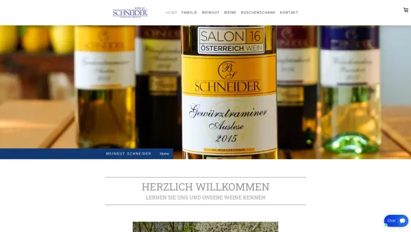 Website Screenshot: Weingut Schneider - Weingut Schneider - St. Margarethen im Burgenland - Weingut Schneider - Date: 2023-06-26 10:24:46