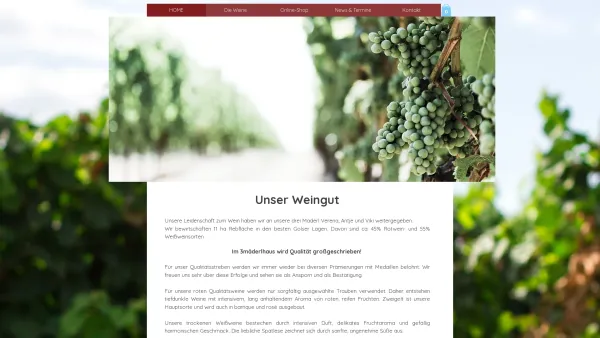 Website Screenshot: Weingut Schrammel Gols Dreimaederlhaus - HOME | 3maederlhaus - Date: 2023-06-26 10:24:46