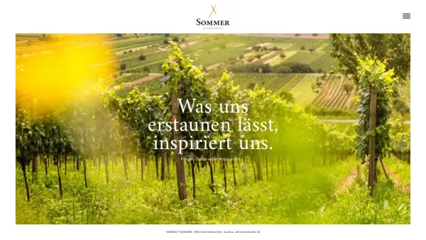 Website Screenshot: Weingut Sommer - Home - Date: 2023-06-14 10:46:14