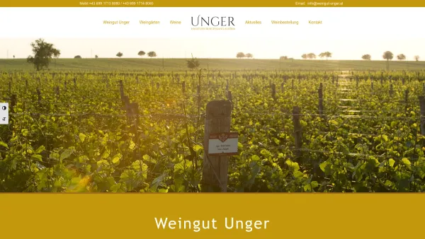 Website Screenshot: Weingut Unger! - Weingut Unger – Halbturn | Burgenland | Austria - Date: 2023-06-26 10:24:46