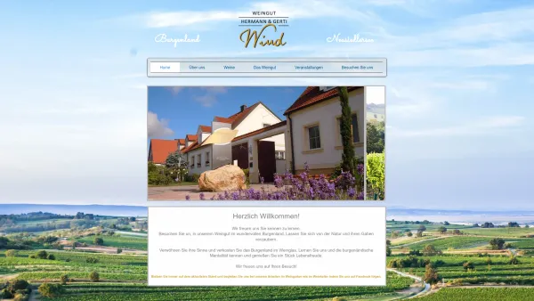 Website Screenshot: Weingut Hermann Gerti Wind - Weingut Hermann und Gerti Wind - Date: 2023-06-26 10:24:46