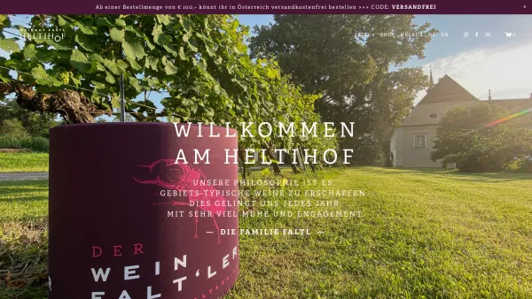 Website Screenshot: Weingut Faltl-Heltihof - Heltihof - Date: 2023-06-26 10:24:46
