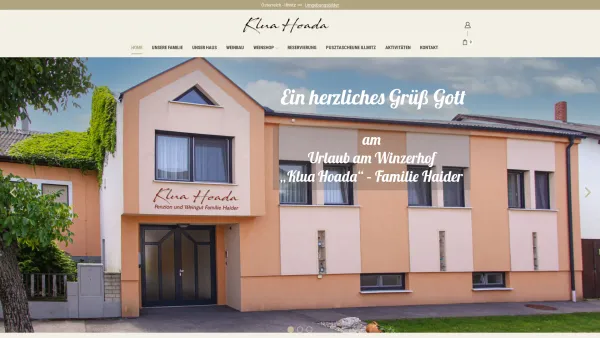 Website Screenshot: Klua Hoada Weingut u Gästehaus Fam Weingut Haider - weinguthaider.com – Klua Hoada – Wein von Weltmaister - Date: 2023-06-26 10:24:46