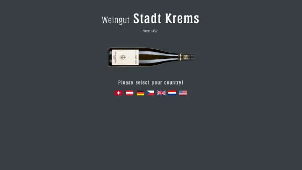 Website Screenshot: Weingut Stadt Krems - Österreich Wein Kremstal Weingut Stadt Krems Welcome - Date: 2023-06-15 16:02:34