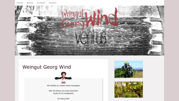 Website Screenshot: St Georghof Weingut Weingut Georg Wind - Weingut Georg Wind - Date: 2023-06-14 10:46:14