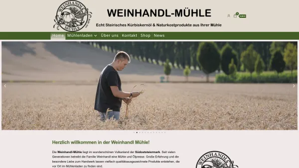 Website Screenshot: Weinhandl Mühle - Home - Weinhandl Mühle OG - Date: 2023-06-26 10:24:46