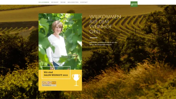 Website Screenshot: Weinhof Franz und Gertrude Grill Fels am Wagram - WILLKOMMEN - weinhof-grills Webseite! - Date: 2023-06-26 10:24:46