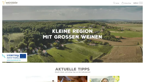 Website Screenshot: weinidylle süedburgenland - Wein, Winzer, Buschenschenke - Weinidylle - Date: 2023-06-26 10:24:46