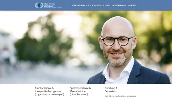 Website Screenshot: Mag. Armin Weinrath Psychotherapie - Psychotherapie 1040 Wien | Mag. Armin Weinrath | Hypnose Wien - Date: 2023-06-26 10:24:49