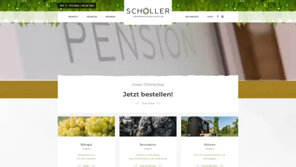 Website Screenshot: Hans Winzerhaus Schöller Übersicht - Home - Winzerhaus Schöller - Date: 2023-06-26 10:24:49