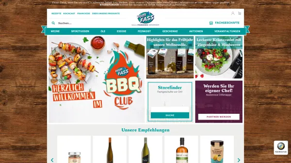 Website Screenshot: Weinhandel Bernhard Kuster - Essig & Öl, Wein, Spirituosen und Feinkost in bester Qualität | VOM FASS - Date: 2023-06-26 10:24:49
