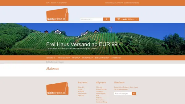 Website Screenshot: Weinversand.at - Weinversand.at - Date: 2023-06-26 10:24:49