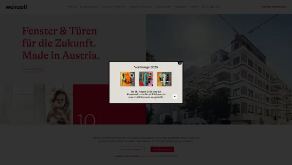Website Screenshot: Erich Weinzetl Fenster Meister - Hom​​​​​e - Weinzetl - Date: 2023-06-26 10:24:49